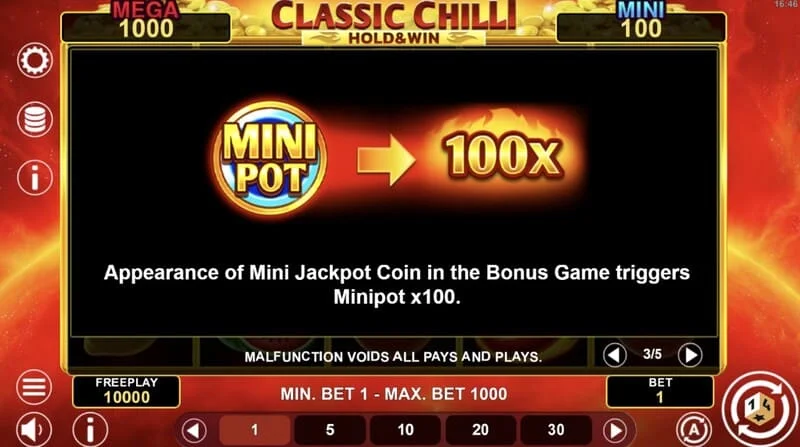 Classic Chilli Hold & Win - การเปิดรอบ Hold & Win